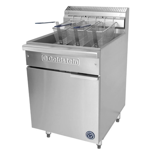 Goldstein 3 Basket Single V Pan Deep Fryer 36Ltr Natural Gas